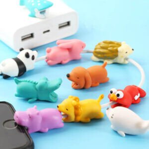 Cartoon Animals Bite Cable Data Protector | Duck Dogs Cats Cute Shark Turtle for Iphone Data Line Protection | Phone Accessory